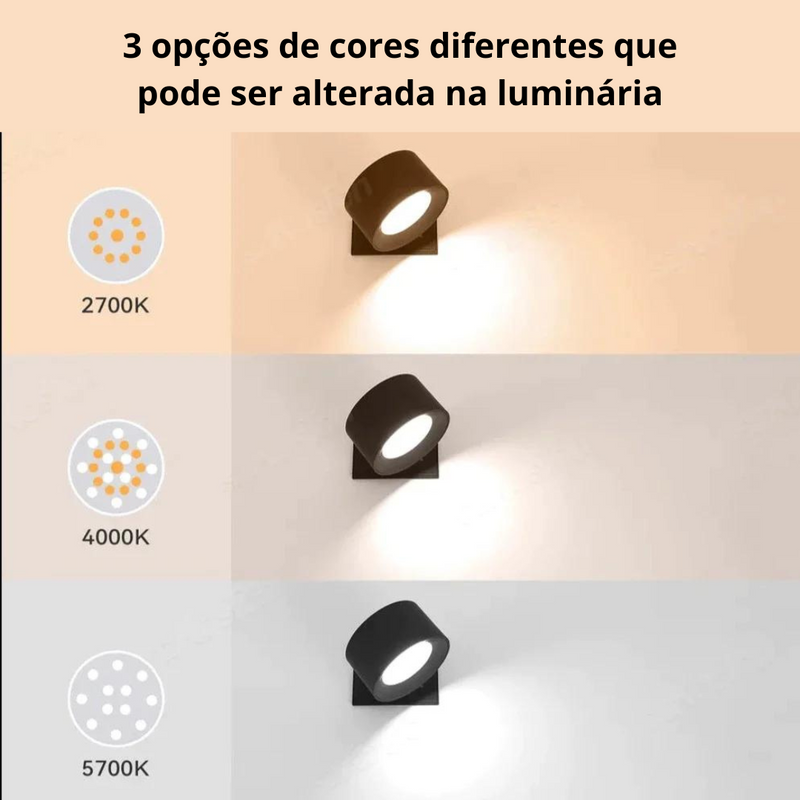 Luminária LED de Parede sem Furos