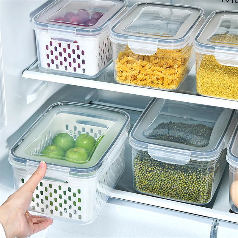 Organizador De Geladeira, Legumes Frescos, Caixas De Frutas.