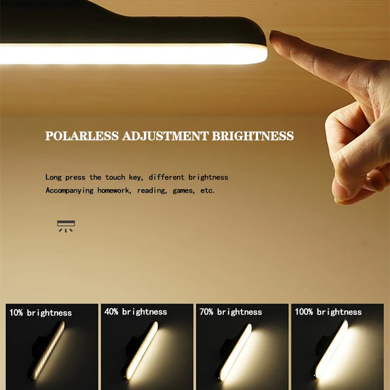 Desk Lamp Hanging Magnetic LED Table Lamp Chargeable Stepless Dimming Cabinet Light Night Light For Closet Wardrobe