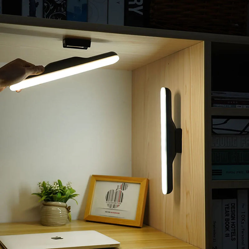 Desk Lamp Hanging Magnetic LED Table Lamp Chargeable Stepless Dimming Cabinet Light Night Light For Closet Wardrobe