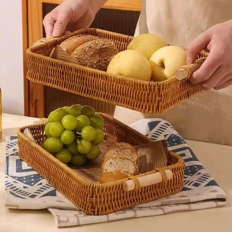 Kit de Bandeja Vime com alça.